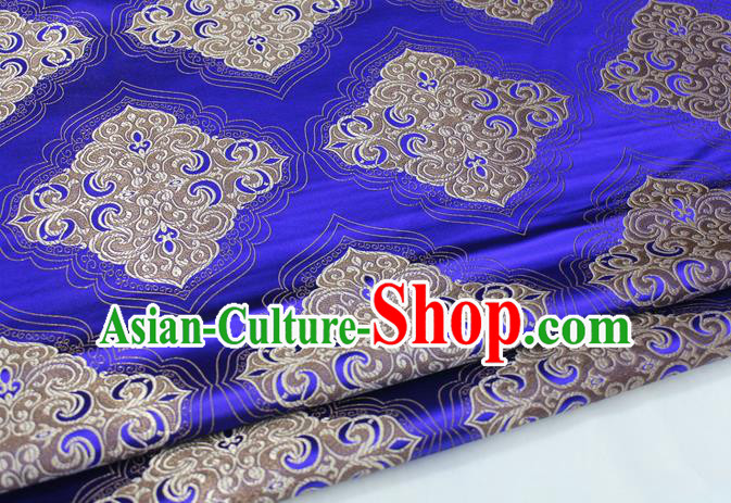 Chinese Traditional Tang Suit Royalblue Brocade Royal Pattern Satin Fabric Material Classical Silk Fabric