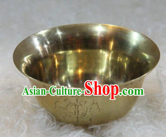 Chinese Traditional Buddhism Copper Bowl Feng Shui Items Vajrayana Buddhist Decoration