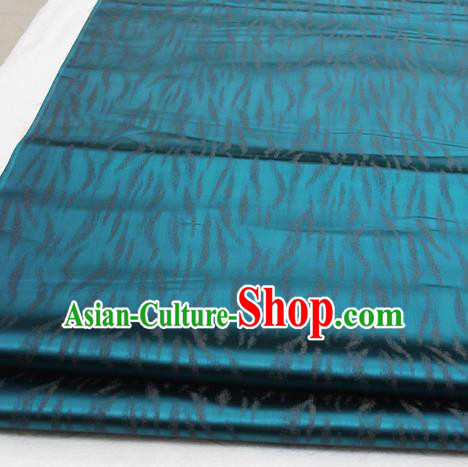 Asian Chinese Traditional Classical Pattern Peacock Green Brocade Tang Suit Satin Fabric Material Classical Silk Fabric