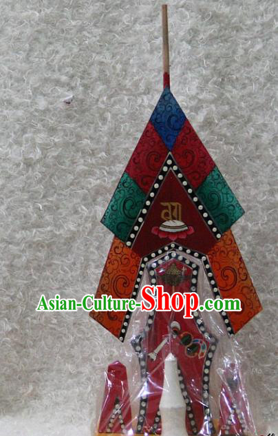 Chinese Traditional Tibetan Buddhism Feng Shui Items Wood Decoration Buddhist Temple Colored Drawing Offerings