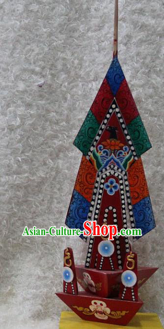 Chinese Traditional Buddhist Temple Colored Drawing Offerings Tibetan Buddhism Feng Shui Items Wood Decoration