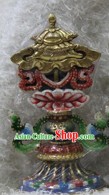 Chinese Traditional Tibetan Buddhism Feng Shui Items Copper Gilding Decoration Buddhist Offerings