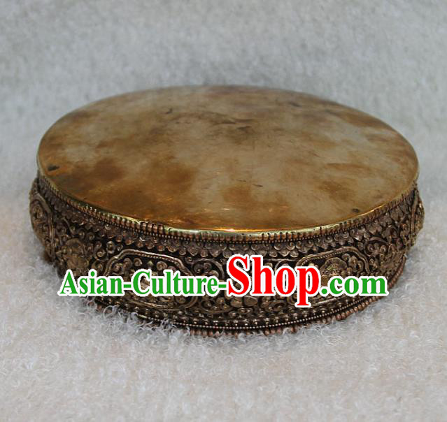 Chinese Traditional Buddhist Copper Tray Buddha Teaboard Decoration Tibetan Buddhism Feng Shui Items