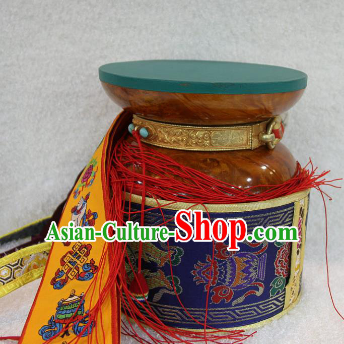 Chinese Traditional Feng Shui Items Tabour Buddhism Musical Instruments Buddhist Sandalwood Drum