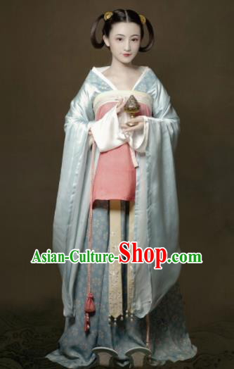 Chinese Jin Dynasty Court Lady Dress Traditional Ancient Hanfu Clothing Princess Historical Costume for Women