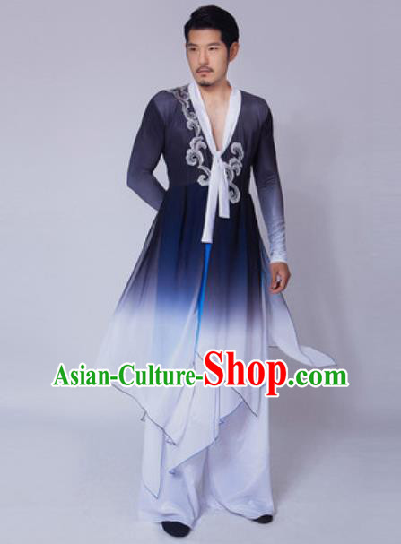 Chinese Traditional Folk Dance Navy Costume Classical Dance Drum Dance Clothing for Men