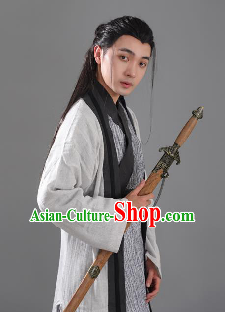Chinese Ancient Swordsman Hanfu Clothing Tang Dynasty Young Hero Knight Historical Costume for Men