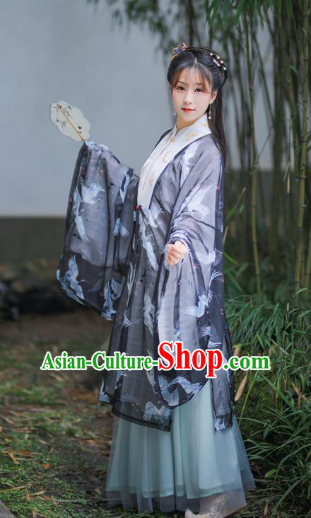 Chinese Ancient Princess Embroidered Hanfu Dress Ming Dynasty Court Lady Historical Costume for Women
