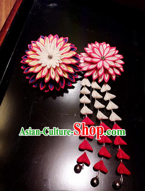 Japanese Traditional Geisha Kimono Hair Claws Hair Accessories Japan Yukata Tassel Hairpins for Women