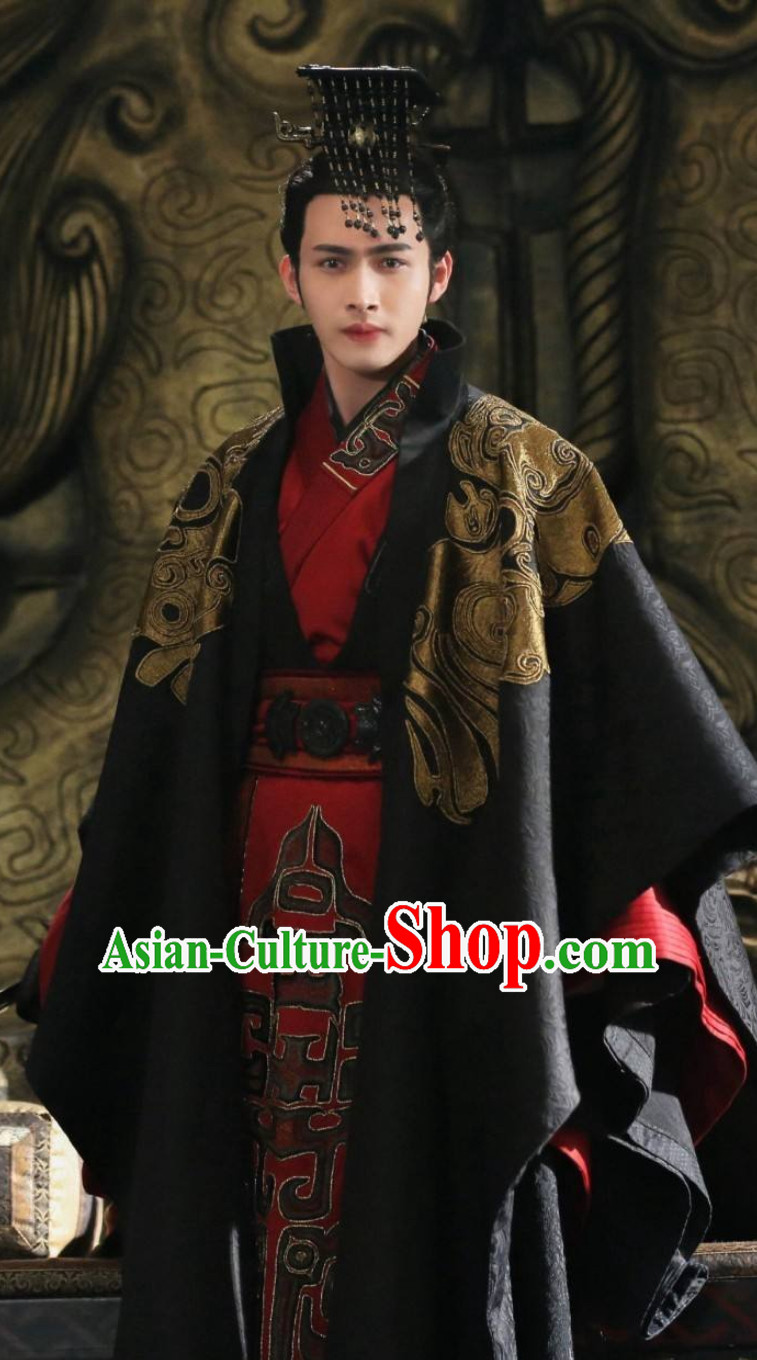 Ancient Chinese Ying Zheng Qin Shi Huang First Emperor Coronation Costumes