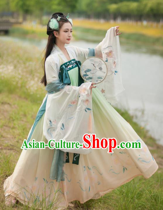 Chinese Tang Dynasty Palace Historical Costume Traditional Ancient Court Princess Hanfu Dress for Women