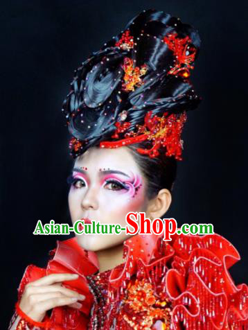 Top Grade Halloween Hair Accessories Handmade Fancy Ball Wig Headwear for Women