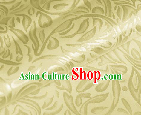 Asian Chinese Traditional Pattern Yellow Brocade Cheongsam Silk Fabric Chinese Satin Fabric Material