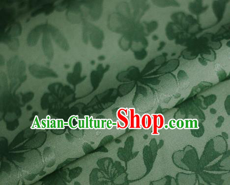 Asian Chinese Traditional Classical Pattern Green Brocade Cheongsam Silk Fabric Chinese Satin Fabric Material