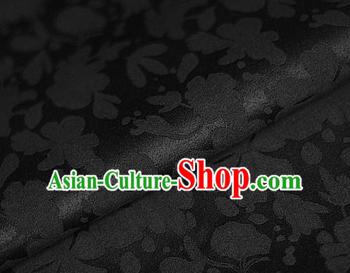 Asian Chinese Traditional Classical Pattern Black Brocade Cheongsam Silk Fabric Chinese Satin Fabric Material