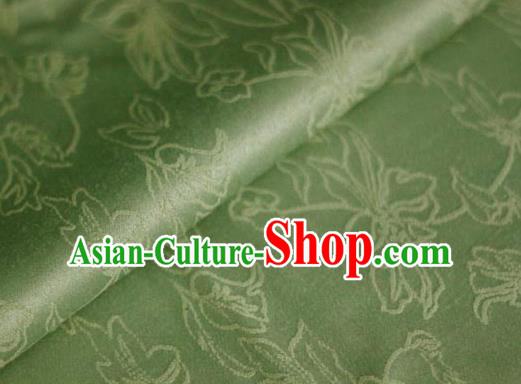 Asian Chinese Traditional Classical Jacquard Pattern Green Brocade Cheongsam Silk Fabric Chinese Satin Fabric Material