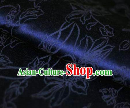 Asian Chinese Traditional Classical Jacquard Pattern Royalblue Brocade Cheongsam Silk Fabric Chinese Satin Fabric Material