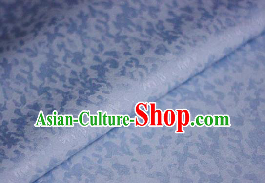 Chinese Classical Pattern Blue Brocade Cheongsam Silk Fabric Chinese Traditional Satin Fabric Material