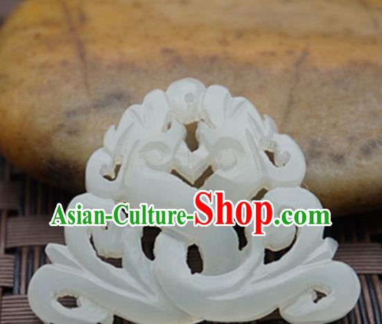 Chinese Ancient Jewelry Accessories Carving Jade Pendant Traditional Handmade Jade Craft Decoration