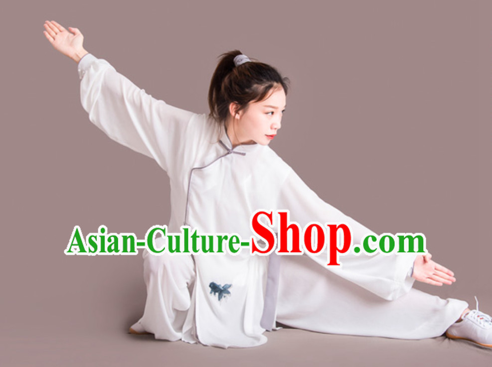 Fish Good Meaning Top Chinese Classical Competition Championship Professional Tai Chi Uniforms Clothing Complete Set