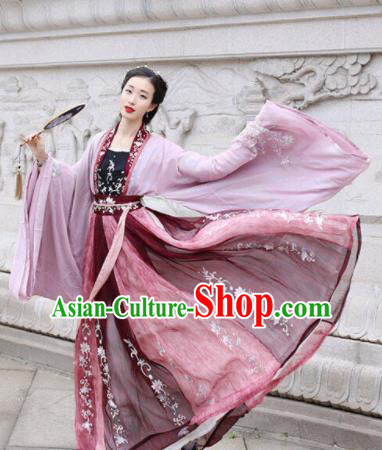 Traditional Chinese Tang Dynasty Imperial Consort Embroidered Hanfu Dress Ancient Drama Court Princess Historical Costume for Women
