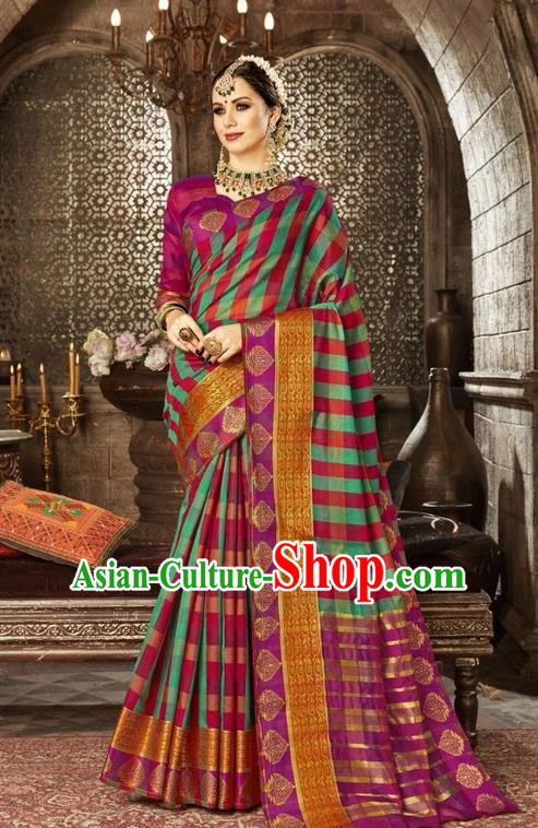 Asian India Traditional Sari Dress Indian Court Green Costume Bollywood Queen Clothing for Women