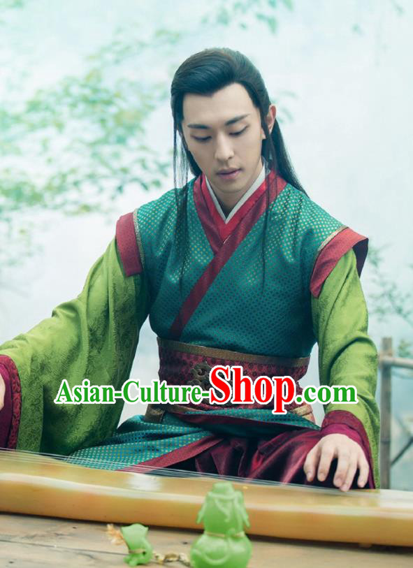 Chinese Ancient Legend Hoshin Engi Zhou Dynasty Swordsman Historical Costume for Men