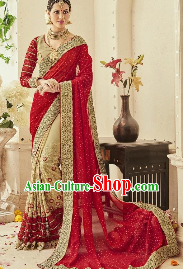 Asian India Traditional Court Wedding Sari Dress Indian Bollywood Bride Costume for Women