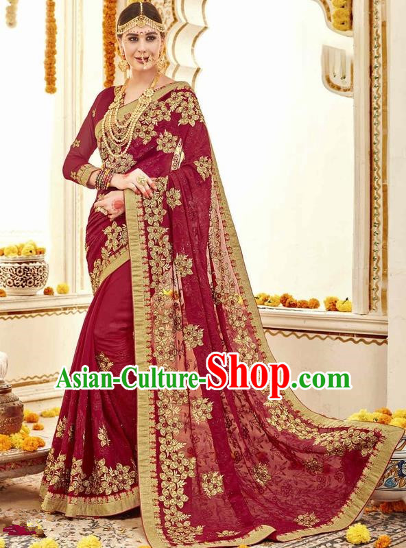Asian India Traditional Court Queen Wedding Sari Dress Indian Bollywood Bride Costume for Women