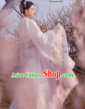 Chinese Traditional Song Dynasty Court Embroidered Hanfu Dress Ancient Imperial Consort Historical Costume for Women
