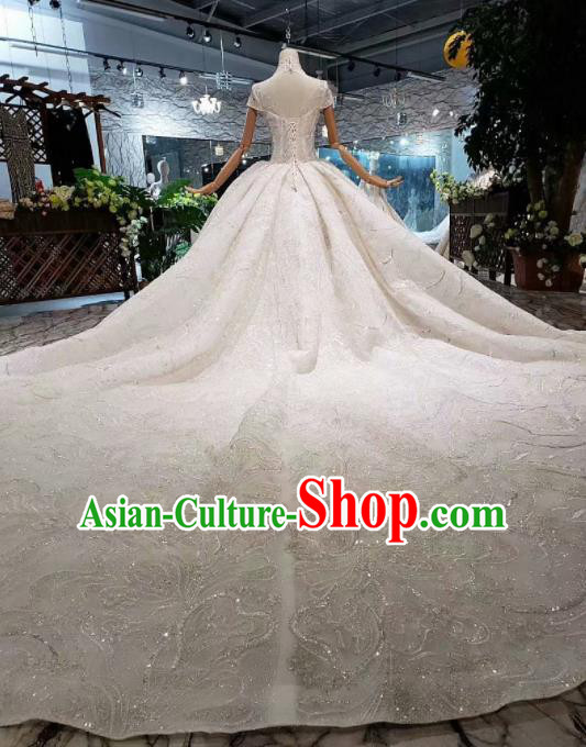 Handmade Customize Princess Mullet Wedding Dress Court Bride Embroidered Costume for Women