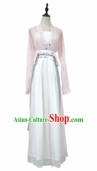 Chinese Traditional Song Dynasty Young Lady Historical Costume Ancient Swordswoman Hanfu Dress for Women