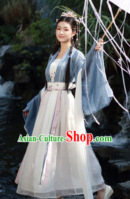 Chinese Traditional Ming Dynasty Court Princess Historical Costume Ancient Peri Fairy Hanfu Dress for Women