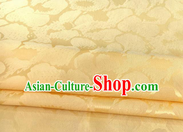 Asian Chinese Traditional Pattern Design Yellow Brocade Fabric Silk Fabric Chinese Fabric Asian Material