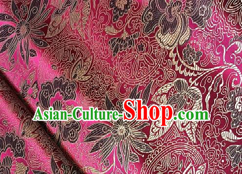 Asian Chinese Traditional Lotus Peony Pattern Design Brocade Fabric Silk Fabric Chinese Fabric Asian Material