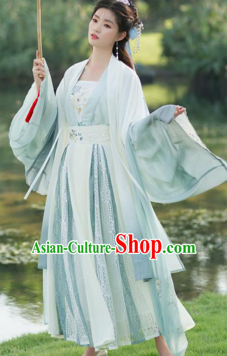 Traditional Chinese Song Dynasty Swordswoman Hanfu Dress Ancient Court Princess Embroidered Historical Costume for Women