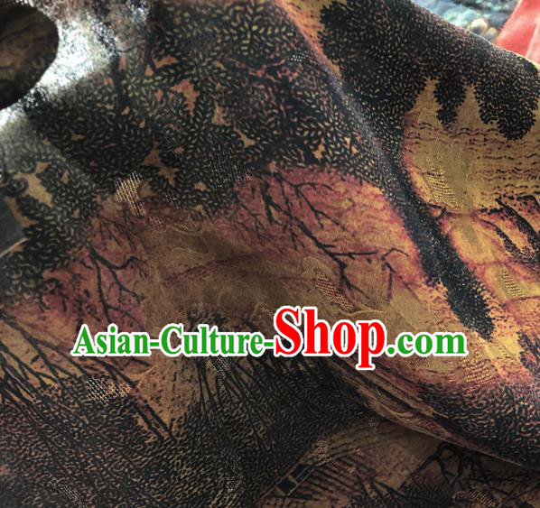 Chinese Traditional Pattern Design Satin Watered Gauze Brocade Fabric Asian Silk Fabric Material