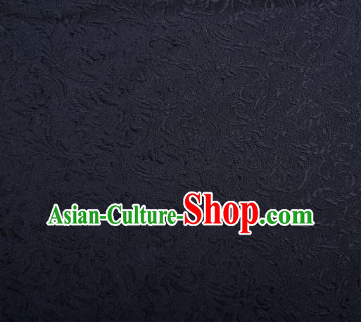 Chinese Classical Pattern Design Black Brocade Asian Traditional Hanfu Silk Fabric Tang Suit Fabric Material