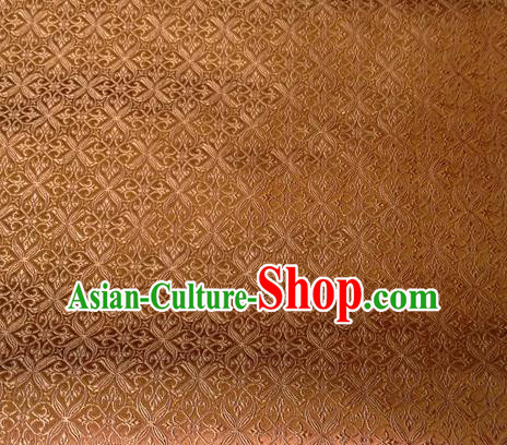Chinese Classical Pozidriv Pattern Design Golden Brocade Asian Traditional Hanfu Silk Fabric Tang Suit Fabric Material