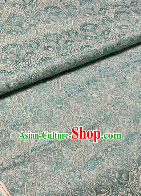 Chinese Classical Pattern Design Green Brocade Asian Traditional Hanfu Silk Fabric Tang Suit Fabric Material