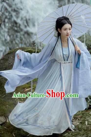Traditional Chinese Tang Dynasty Royal Dowager Embroidered Hanfu Dress Ancient Drama Palace Lady Historical Costume for Women