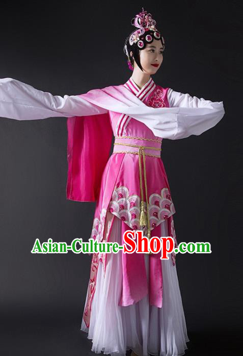 Chinese Traditional Dance Pink Dress Classical Dance Water Sleeve Beijing Opera Costume for Women
