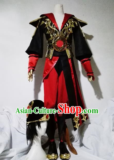 Chinese Traditional Cosplay Game Di Renjie Armour Costume Ancient Swordsman Hanfu Clothing for Men