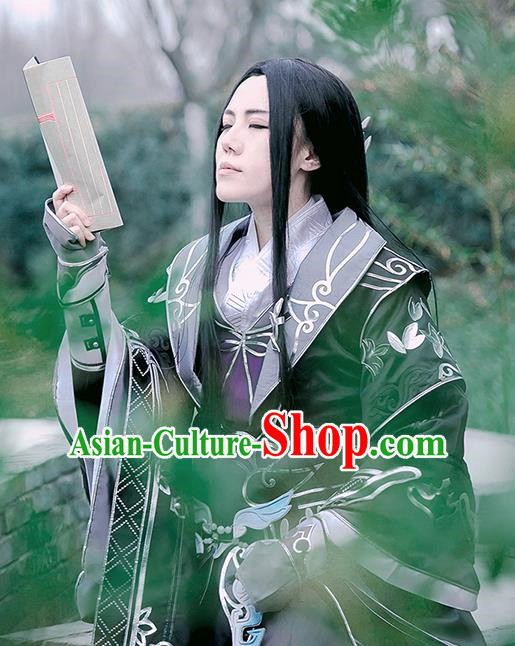 Chinese Traditional Cosplay General Costume Ancient Swordsman Hanfu Clothing for Men