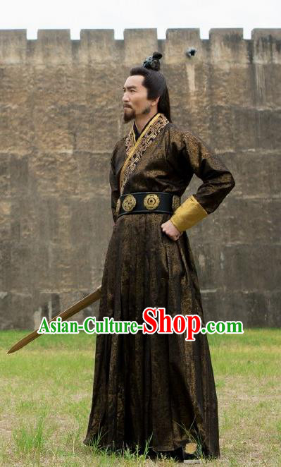 Drama The Legend of Deification Chinese Ancient Shang Dynasty King Zhou Costume for Men