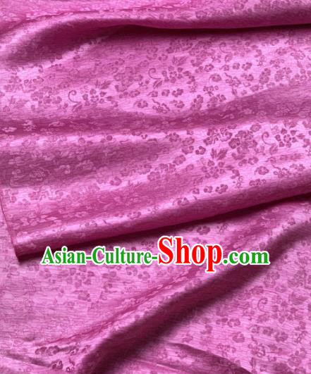 Traditional Chinese Satin Classical Flowers Pattern Design Rosy Brocade Fabric Asian Silk Fabric Material