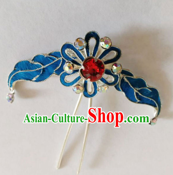 Chinese Ancient Court Princess Grass Hairpins Traditional Beijing Opera Diva Hair Accessories for Adults