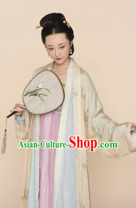 Chinese Ancient Song Dynasty Replica Costume Traditional Rich Lady Hanfu Dress for Women