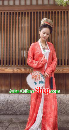 Chinese Ancient Song Dynasty Rich Lady Replica Costume Traditional Dowager Hanfu Dress for Women