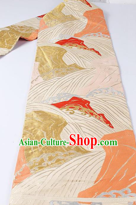 Japanese Kimono Classical Flow Pattern Design Brocade Belt Asian Japan Traditional National Yukata Waistband for Women